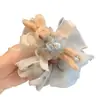 Accesorios Coreanos para el Cabello Verano Malla Dibujos Animados Mascota Linda Conejo Strass Lazo Goma para el Cabello para Mujeres Estilo de Alta Gama Peinado de Moño para Niña