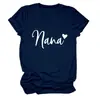 Sitio Independiente Europeo y Americano de Ebay Camiseta Casual Versátil Simple para Mujer Nana Corazón Cuello Redondo Manga Corta Capa Base Comercio Exterior