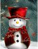 Pintura Diamante 5D Natal DIY Diamante Redondo Diamante Completo Natal Chapéu Vermelho Velho Natal Boneco de Neve Árvore de Natal Série Pintura Decorativa