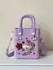 Bolso de Mano para Mujer 2024 Bolso de Agujeros Eva Bolso de Mano Portátil para Viajar Bolso de Agujeros Almacenamiento Bolso Cuadrado Pequeño