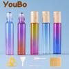 Em estoque transfronteiriço 5ml10ml frasco de vidro com rolo degradê frasco de óleo essencial frasco de perfume frasco de óleo labial sub-frasco de viagem