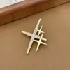 Broche Simples da Moda de Alta Qualidade Estrela Mang Grande para Mulheres Tendência Ins Elegante Pin para Lapela de Casaco Cardigã Terno