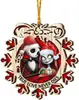 2024 Transfronterizo Nuevo Jack y Sally Pesadilla Navidad Joyería Colgante Acrílico Colgante Plano