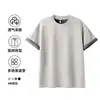 Camiseta de Manga Corta Redonda de Dos Colores de Modal Modelo Nuevo Verano 2026 para Hombre