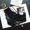 Comercio exterior europeo y americano, estampado de cinturón fino, ropa interior de encaje de leopardo para mujer, bragas japonesas de cintura baja para mujer, venta al por mayor
