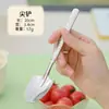 Pala Cuadrada de Acero Inoxidable 410 Cuchara Cuchara para Hielo Crack Creativa Casera Postre Pastel Punta Pequeña Cuchara Rojo de Internet Pala para Sandía Cuchara