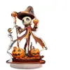Ornamentos Decorativos Homem Abóbora Acrílico Plano 2D Transfronteiriços Decorações para Festa de Halloween
