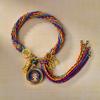 Cuerda de Mano Xizang Tejida a Mano Recurrente Cuerda de Mano Pequeña Pulsera Thangka Cuerda Thangka Dios de la Riqueza Madre Verde Zakilam