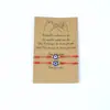 Pulsera Tejida Colorida Hecha a Mano de 7 Nudos Minimalista de Amistad para Pareja