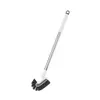 Cepillo para inodoro de mango largo, cepillo de limpieza para esquinas de baño doméstico, cepillo de inodoro de doble cara para inodoros de tipo sentadilla, especializado para limpiar