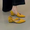 Moda Coreana Fivela da Moda Alça Única 2026 Verão Outono Salto Grosso Temperamento Feminino Simples Vazado Versátil Emagrecedor Sapatos