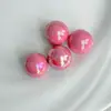Contas acrílicas coloridas com banho UV, redondas de 16mm, contas em fio feitas à mão, acessórios para corrente de celular DIY, chaveiro, pingentes, materiais