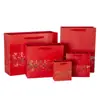 Vendas Diretas de Fábrica Transfronteiriças, Bolsas Personalizadas, Sacolas de Presente Estilo Chinês, Sacolas de Presente para Feriados, Sacolas de Lembrancinha Vermelhas Chinesas