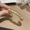 Nuevo Pulsera de Latón con Hebilla de Circonita Incrustada de Cristal Pulsera Exquisita Totalmente Diamantada Súper Brillante Joyería de Mano Elegante de Lujo Ligero