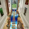 Alfombra Larga de Pasillo Largo y Escaleras de Pasillo de Tres Dimensiones Emocionantes y Aterradoras Entrada a la Sala de Estar Mesa de Café Alfombrilla Alfombra de Mesita de Noche de Dormitorio