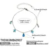 Cadena de collar con colgante de circonita cúbica en forma de lágrima inspirada en la dopamina, superventas europea y americana, conjunto de pulsera y tobillera de joyería minimalista y versátil para mujer