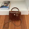 Bolso de un solo hombro de moda 2026 Nuevo Bolso de caja moderno Patrón de diamantes Bolso de un solo hombro simple y versátil para mujer Bolso cruzado