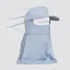 2026 Cubre-cara con protección solar para toda la cara, Protección UV, Visera fina, Facekini, Seda de hielo, Transpirable, Máscara parasol, Secado rápido
