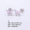 Pendientes de mariposa rosa con microincrustaciones de circonio y acero de titanio 316L chapados en oro y cobre, con diseño de hueso de oreja, joyería con perforación transfronteriza.