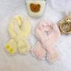 Bufanda para bebé Otoño e Invierno Bufanda para hombre y mujer Lindo Conejo Felpa Cálida A prueba de viento Conjunto de cuello para bebé y niño