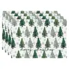 Manteles individuales navideños más vendidos transfronterizos, nueva serie de muñeco de nieve y renos, tapetes resistentes al calor, lino Amazon