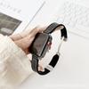 Correa ajustable con hebilla magnética plateada inteligente para reloj Apple S9 de silicona y cuero Apple Watch 8/7