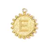 Collar Colgante Pequeño Cuadrado 26 Letras Inglesas DIY Acero de Titanio Pulsera A-Z para Mujer Etiqueta de Joyería de Acero Inoxidable