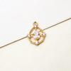 Accesorios DIY Zirconia Microincrustada de Cobre Palacio Retro Hueco Oval Diamante Colgante Pendientes Pasador Pulsera Material