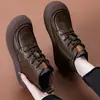 Nuevos Zapatos de Mujer Otoño/Invierno 2026 Versión Deportiva de Botas Martin de Suela Gruesa Forradas de Felpa Botas de Algodón Zapatos de Tabla Botas de Nieve 'Pan'