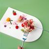 Plato de Cerámica Blanca Pura Rayado Estilo Europeo para Postres y Repostería, Plato Largo de Cerámica Personalizado para Restaurantes, Hoteles y Uso Doméstico