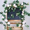 Venda por Atacado Trepadeira Artificial de Rosas Plástico Cobertura de Tubo de Ar Condicionado Flor Artificial Decoração de Casamento Decoração de Teto Trepadeira para Sala de Estar