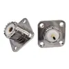 Conector Hembra Uhf-Kf, Brida Cuadrada de Cuatro Agujeros Niquelada de Cobre Puro, Conector RF Hembra Sl16