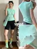 Top deportivo para mujer de manga corta 2026 nuevo de verano secado rápido para correr ajustado transpirable camiseta de yoga Pilates ropa de fitness