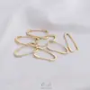 Aretes Conservadores de Color Chapados en Oro de 14K Hebillas para Oreja en Forma de Pin Accesorios Hechos a Mano de Cobre Recubierto de Oro Real Materiales para Joyería de Oreja Hecha a Mano