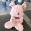 Gorro de Invierno para Niños Máscara a Prueba de Viento Protección para los Oídos Niños y Niñas Todo en Uno con Gorro Grueso de Doble Capa Cálido