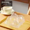 Caixa de embalagem para cupcake para 4/6 unidades, forma de muffin de 2 peças para creme de confeiteiro, caixa transparente para tortinha de ovo para assar e levar