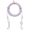 Amazon Explosiones Gancho Doble Cable de Acero Anti-mordida Perno Cuerda para Perro Tracción para Mascotas Exterior Uno-a-Dos Anti-mordida Cadena Fija para Perro