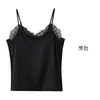 Camisola de Seda Transfronteiriça Bohang com Sutiã Embutido, Renda Francesa, Decote V Sexy, Bordas Bainhadas, Camisola de Luxo de Alta Qualidade