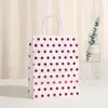 Bolsa de Embalaje de Lunares Bronceados de Lujo Ligero Bolsa de Regalo para Compras Bolsa de Tote con Impresión Creativa en Papel Kraft Venta al por Mayor
