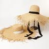 Nuevo Sombrero de Paja de Ala Ancha con Borde de Lana Mezclada de Papel Lafite y Paja para Primavera y Verano Moda al Aire Libre Playa Protector Solar Sombrero de Paja de Moda