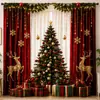 Fabricante transfronterizo se especializa en cortinas con estampado digital de gato negro navideño, cortinas opacas para decoración navideña de dormitorio, dropshipping de TEMU