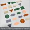 Nova Etiqueta de Couro e Patch Fabricante de Origem Padrão em Estoque Textura Marca Registrada Acessório de Vestuário Patch Couro PU Marca Marca Tendência