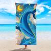 Toalla de Playa de Microfibra con Estampado de Ballena Fantástica Personalizada Toalla de Playa Portátil Toalla de Playa de Secado Rápido para Nadar en la Costa