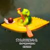 Patio rocalla, pecera con forma de rana, decoración de estanque de peces, pato mandarín flotante, pato amarillo pequeño, cisne, tortuga, adornos para jardín al aire libre
