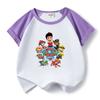 Wang Wang equipe infantil manga curta terno infantil verão estilo ocidental novo pequeno e médio porte crianças shorts casual moda duas peças na moda