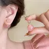Pendientes Elegantes Dulces de Plata 925 con Aguja, Corazón de Chica Rosa, Flor, Mariposa, Borla, Super Hada, Alto Amor