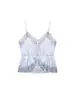 Para Comercio Exterior Transfronterizo Europeo y Americano Verano Nuevo Estilo Francés Sexy Pura Deseo Encaje Patchwork Corbata Cuello en V Camisola Top