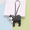Lindo colgante de bolso con diseño de retazos de estilo japonés y coreano para cachorro en piel sintética, adorno de regalo para perro de estilo pastoral chino, decoración colgante de peluche estilo Miu
