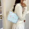 Novo em estoque, entrega instantânea: Laço doce estilo japonês, bolsa de mão de nylon estilo fresco e pastoral para armazenamento externo de meninas