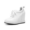 Nuevos Zapatos de Mujer Estilo Nicho con Aumento Oculto de Altura y Efecto Adelgazante, Zapatos de Salón de Corte Profundo, Primavera 2026, Puntera Redonda, Suela Gruesa, Con Cordones, Casuales de Piel